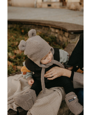T-TOMI Cap TEDDY Grey (9-12 měsíců)