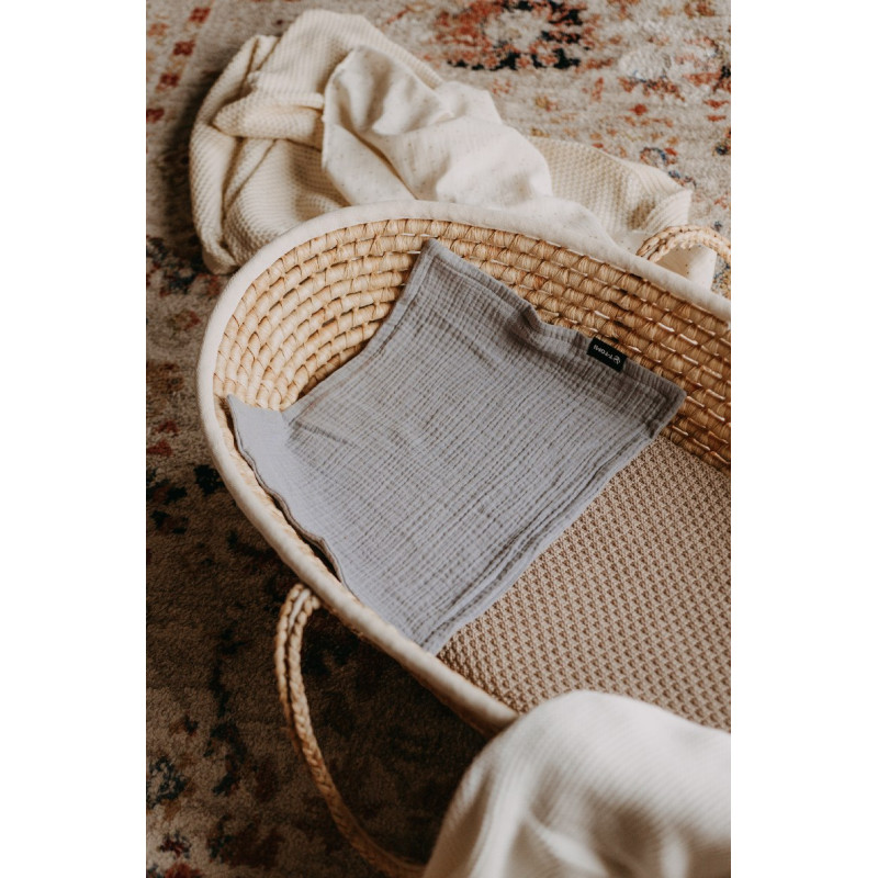 T-TOMI Mušelínová plena pod hlavičku Grey