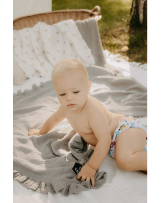 T-TOMI Mušelínová deka s volánkem Pink