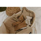 T-TOMI Mušelínová deka s volánkem Beige