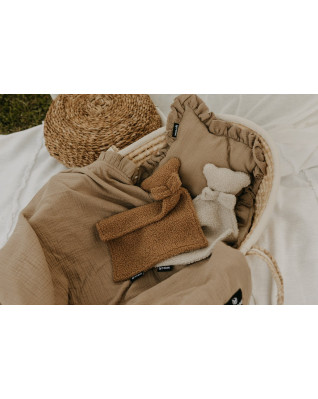 T-TOMI Mušelínová deka s volánkem Beige