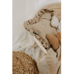 T-TOMI Mušelínový polštářek s volánkem Beige