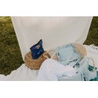 T-TOMI Mušelínový polštářek s volánkem Grey