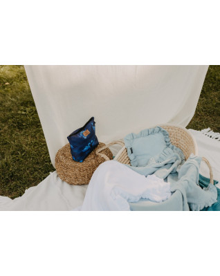 T-TOMI Mušelínový polštářek s volánkem White