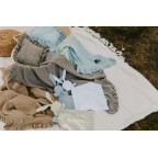 T-TOMI Mušelínový polštářek s volánkem Grey