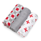 T-TOMI Bambusové pleny Grey bubbles