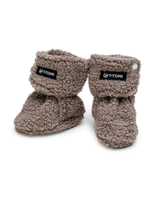 T-TOMI Capáčky TEDDY Grey (3-6 měsíců) WARM