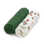 T-TOMI Mušelínové pleny Olive meadow