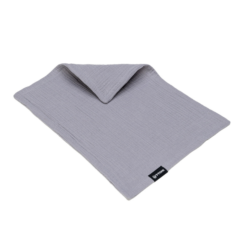 T-TOMI Mušelínová plena pod hlavičku Grey