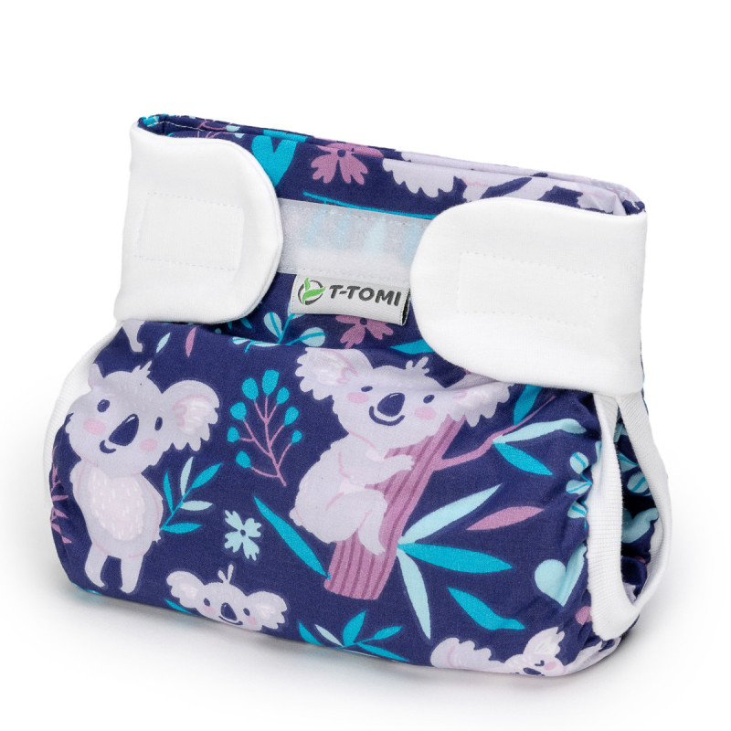 T-TOMI Ortopedické abdukční kalhotky - suchý zip Dark koalas (do 3kg)