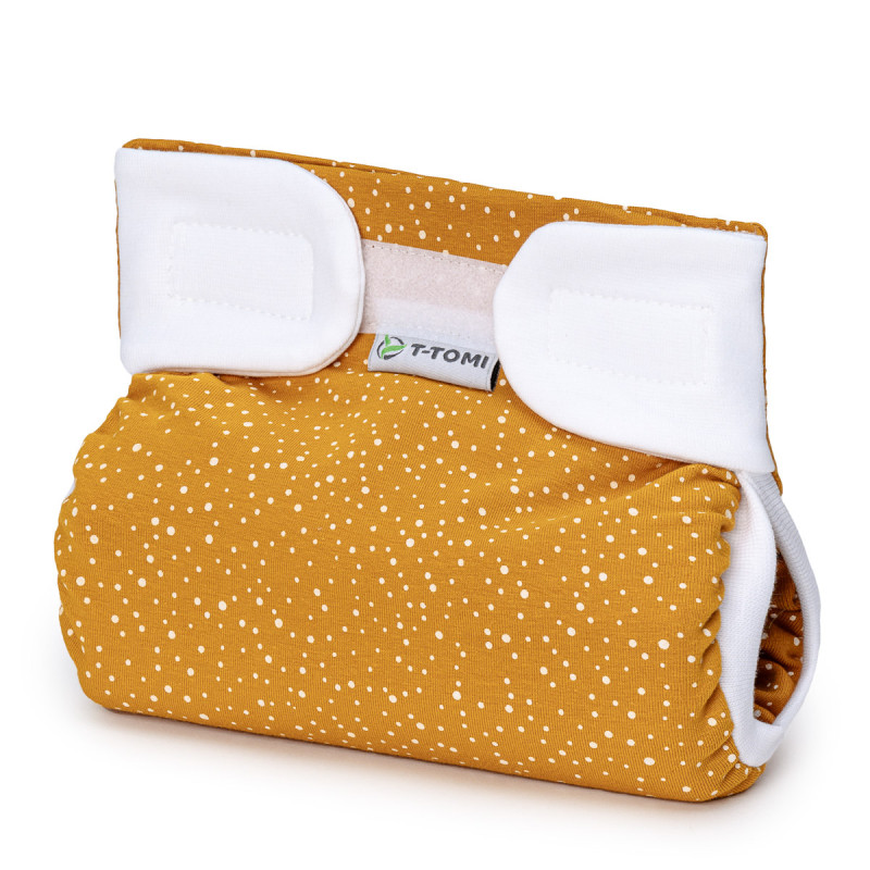 T-TOMI Ortopedické abdukční kalhotky - suchý zip Mustard (do 3kg)