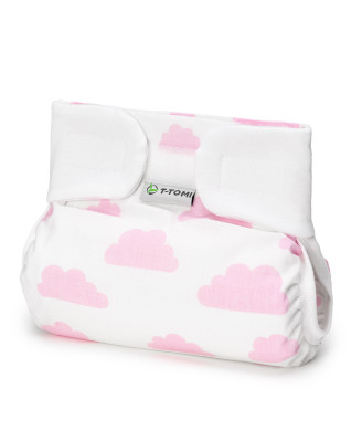 T-TOMI Ortopedické abdukční kalhotky - suchý zip Pink clouds (5-9kg)