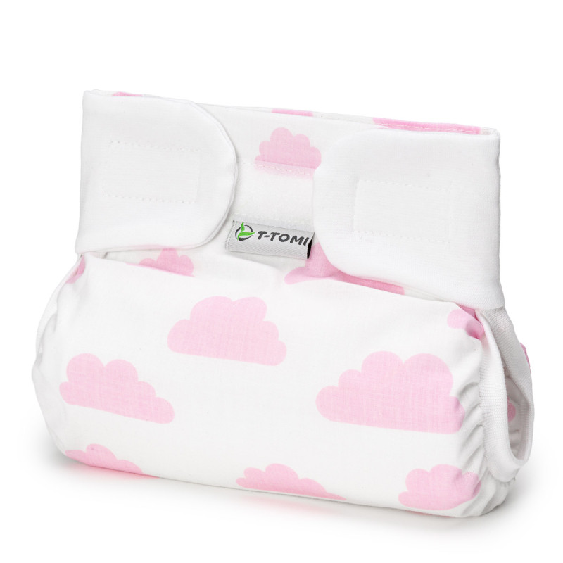 T-TOMI Ortopedické abdukční kalhotky - suchý zip Pink clouds (5-9kg)