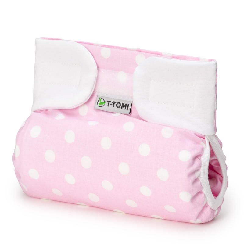 T-TOMI Ortopedické abdukční kalhotky - suchý zip Pink polka (3-6kg)