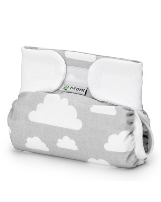 T-TOMI Ortopedické abdukční kalhotky - suchý zip White clouds (5-9kg)