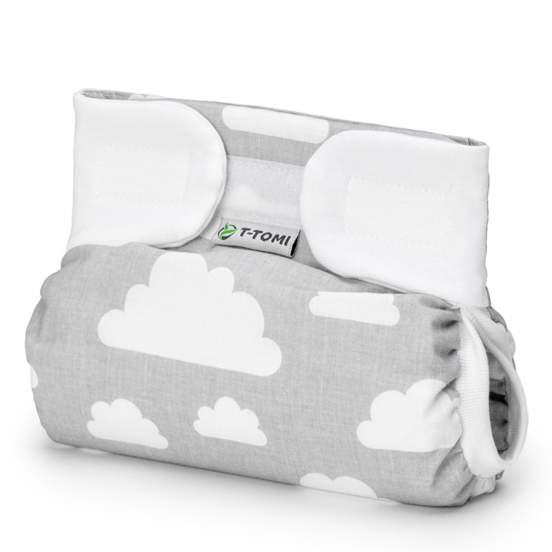 T-TOMI Ortopedické abdukční kalhotky - suchý zip White clouds (5-9kg)