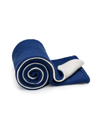 T-TOMI Pletená deka WARM Dark blue waves