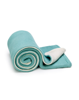 T-TOMI Pletená deka WARM Mint waves