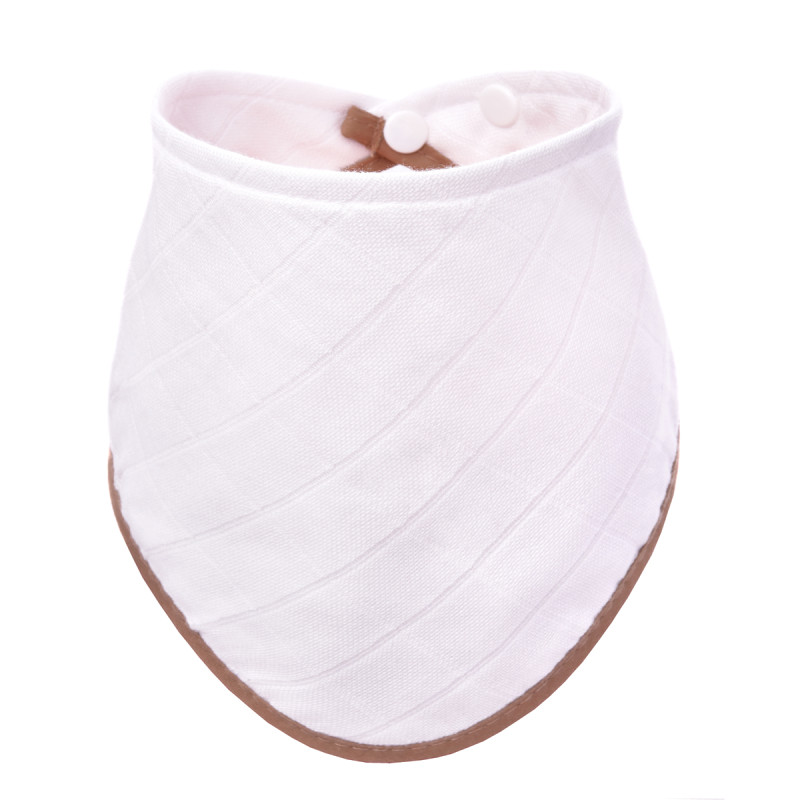 T-TOMI Bambusový slintáček White with beige edging