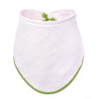 T-TOMI Bambusový slintáček White with green edging