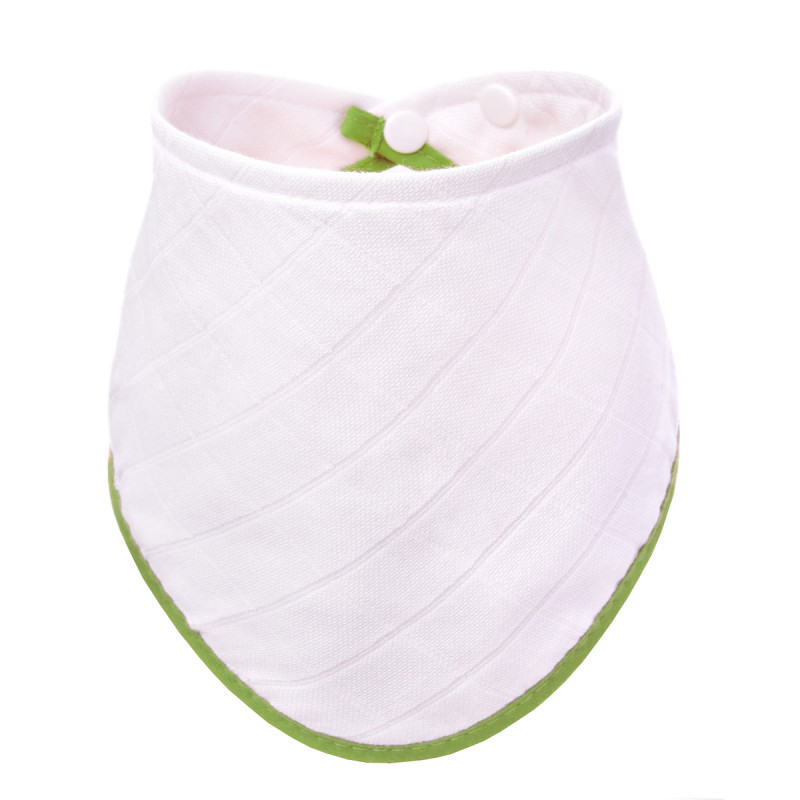 T-TOMI Bambusový slintáček White with green edging