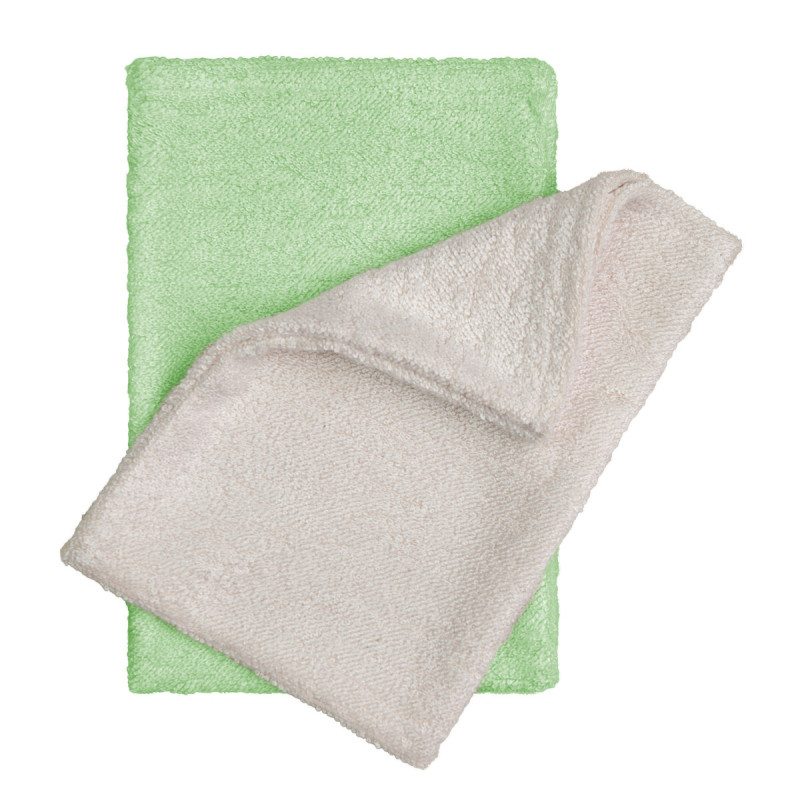 T-TOMI Koupací žínky - rukavice Natur + Green 